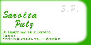 sarolta pulz business card